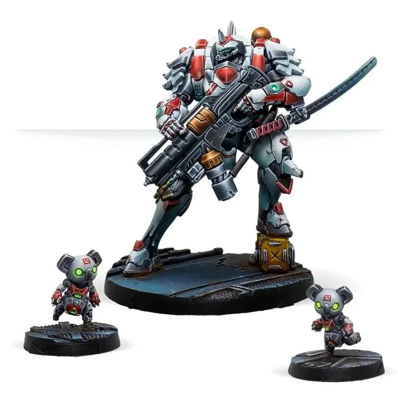 40mm O-Yoroi Kidobutai Mecha Warrior, 3 Figures, Resin Model Figure Kit, Anime Theme, Unassembled and Unpainted