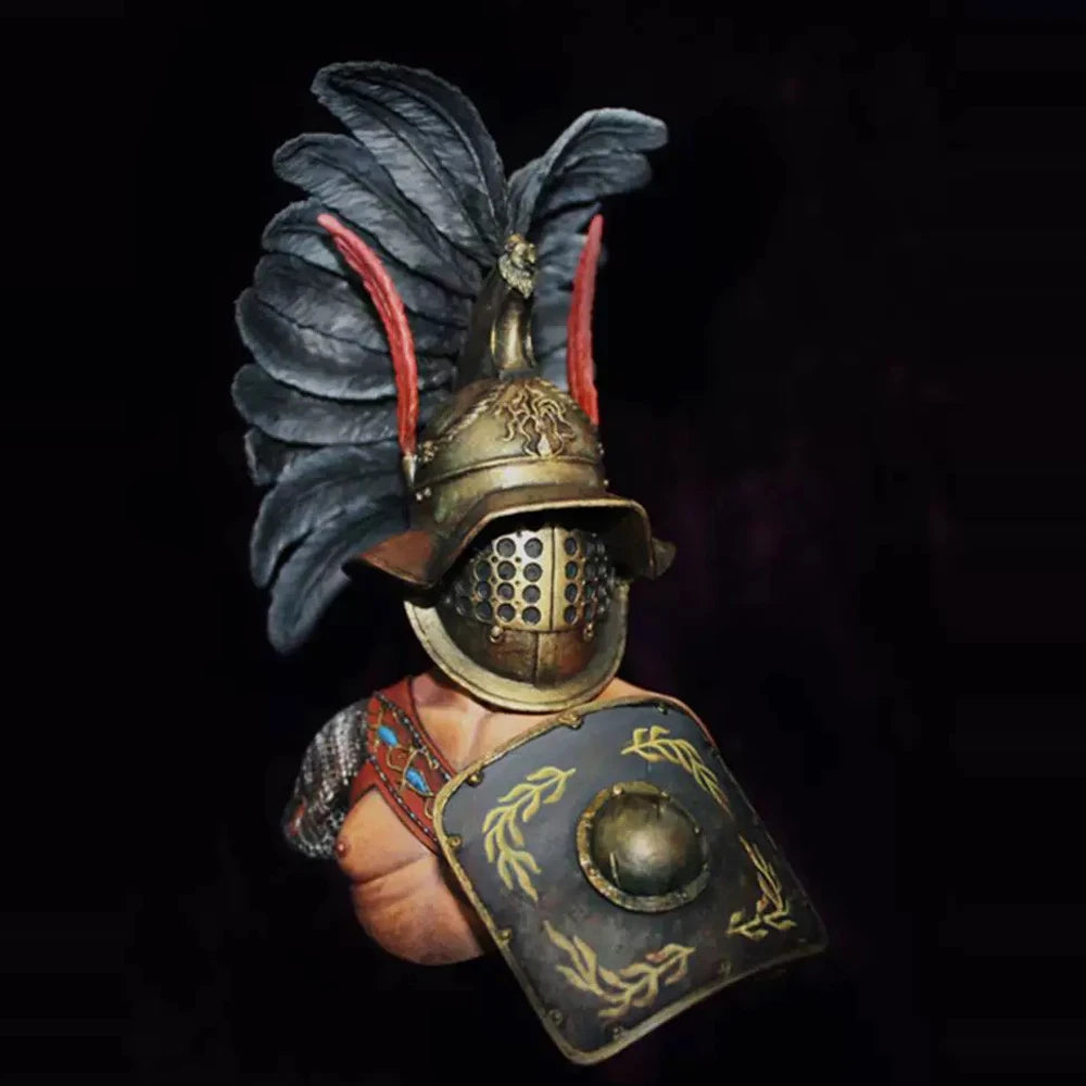 1/10 Ancient Fantasy Guard with Feathered Wings, Resin Model Bust Kit, Unassembled and Unpainted