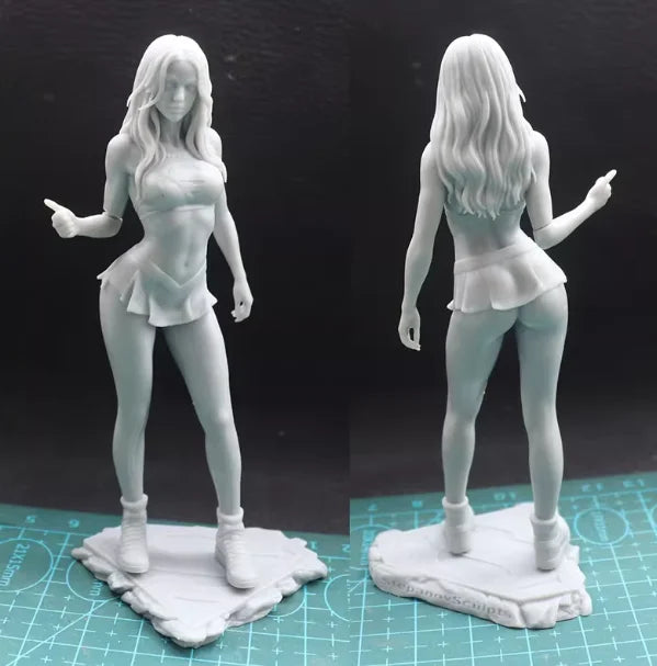 1/18 Modern Female Soldier, Resin Model Figure Kit, Unassembled and Unpainted