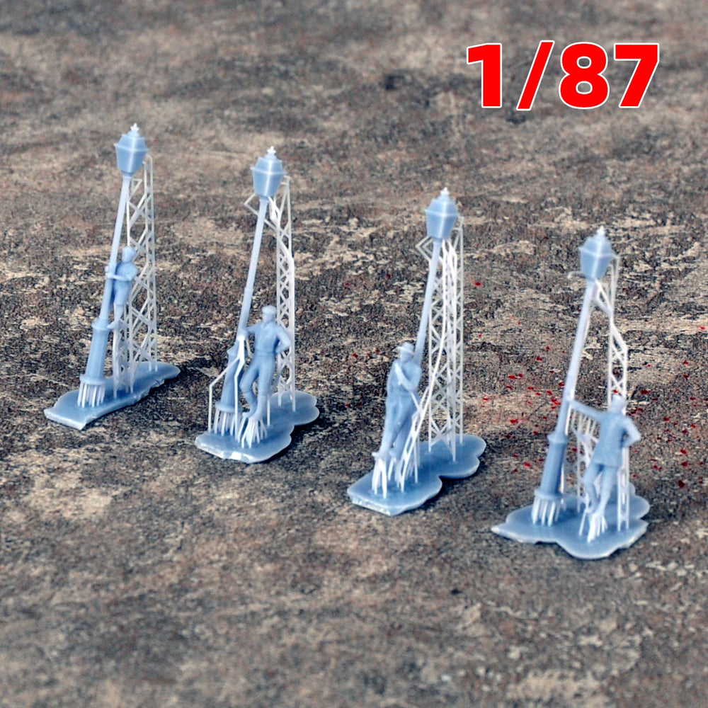 1/35 Modern Urban Conflict Scene, 8 Figures, Resin Model Diorama Kit, Unassembled and Unpainted