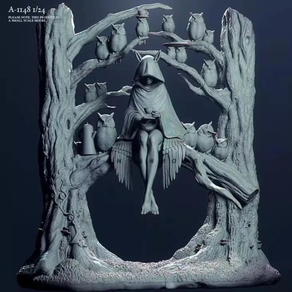 1/24 Female Mystic, Resin Model Figure Kit, Fantasy Theme, Unassembled and Unpainted