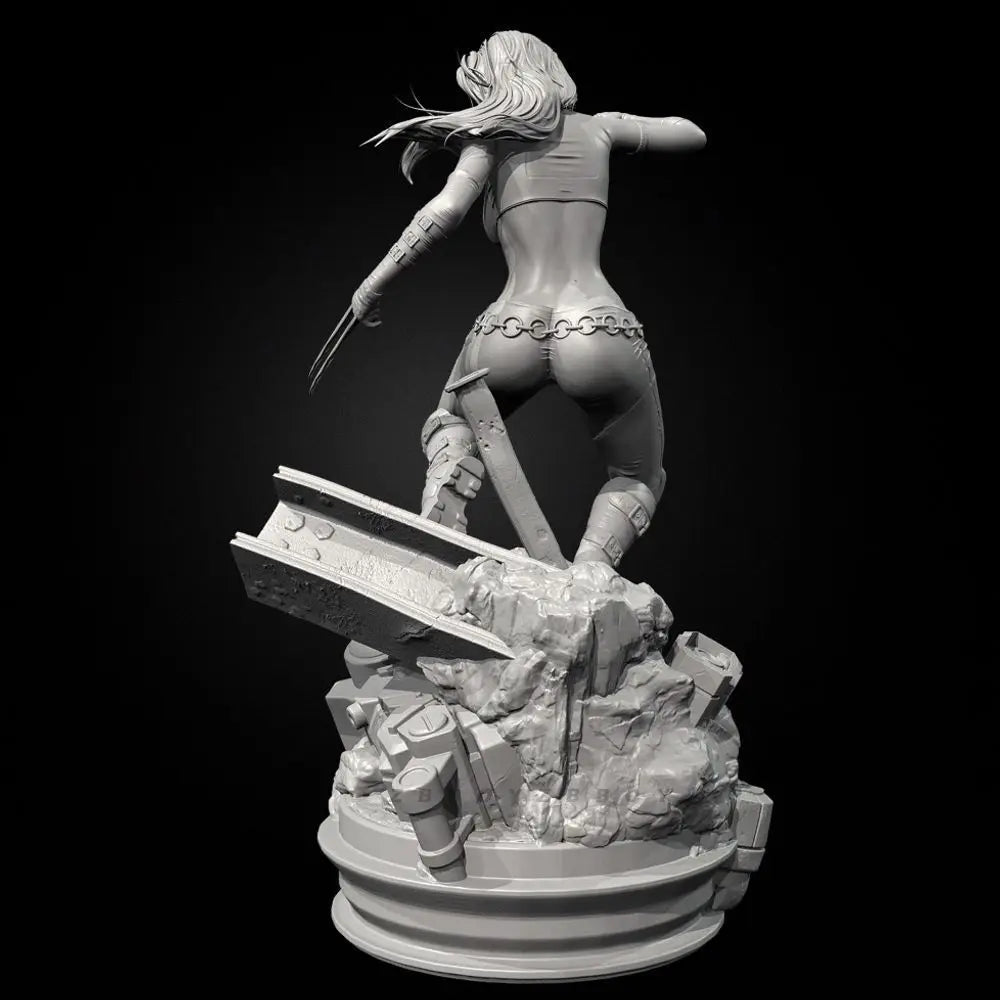 50mm Warrior Woman with Dual Daggers, Resin Model Figure Kit, Fantasy Theme, Unassembled and Unpainted