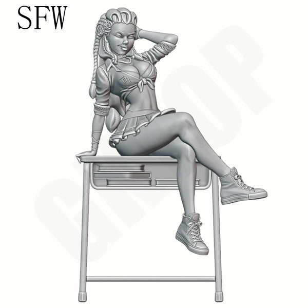 1/24 Campus Student, Resin Model Figure Kit, Unassembled and Unpainted