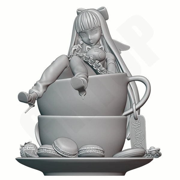 1/24 Cute Girl in Teacup, Resin Model Figure Kit, Anime Theme, Unassembled and Unpainted