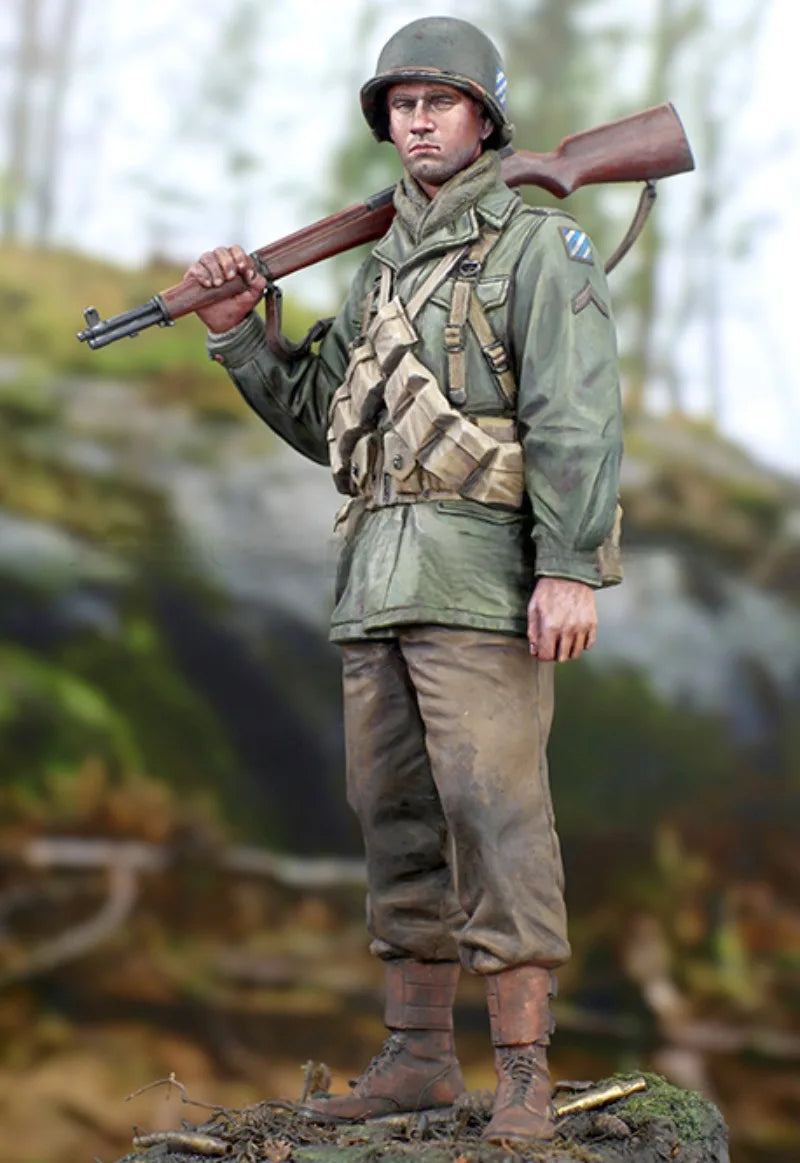 1/16 WWI American Doughboy Soldier, Resin Model Figure Kit, Unassembled and Unpainted
