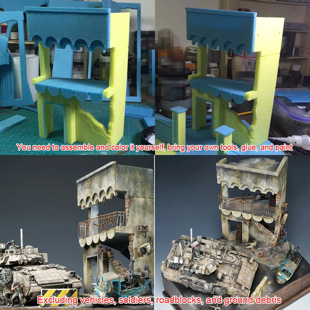 1/35 Medieval Middle Eastern Fortress, Resin Model Diorama Kit, Unassembled and Unpainted