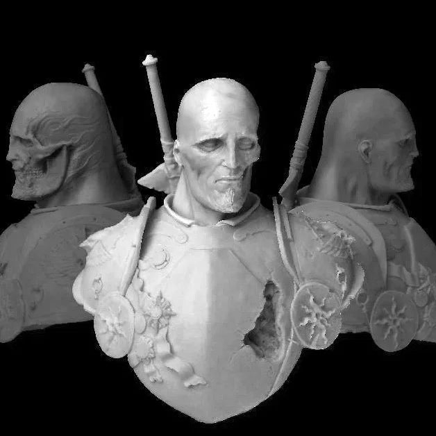 1/10 Demonic Skull Busts, 4 Figures, Resin Model Bust Kit, Fantasy Theme, Unassembled and Unpainted