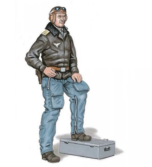 1/48 WWII German Pilot, Resin Model Figure Kit, Unassembled and Unpainted