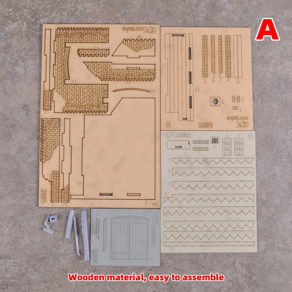 1/35 European Stone-Built House, Resin Model Diorama Kit, Historical Theme, Unassembled and Unpainted