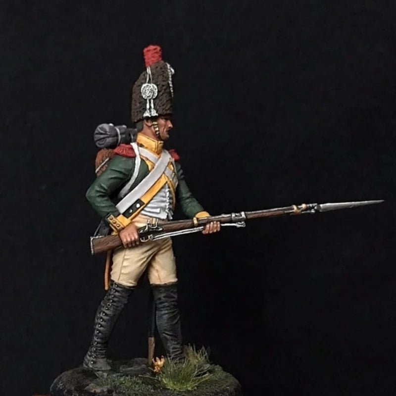 54mm Napoleonic French Cavalry, Resin Model Figure Kit, Unassembled and Unpainted