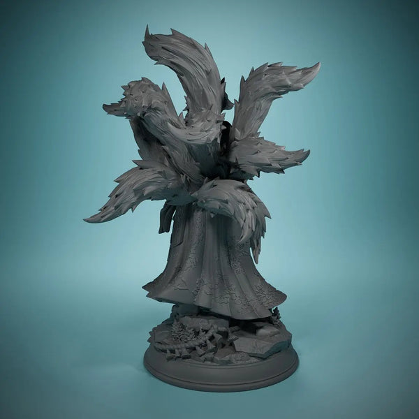 67mm Kitsune Demon Fox, Resin Model Figure Kit, Fantasy Theme, Unassembled and Unpainted