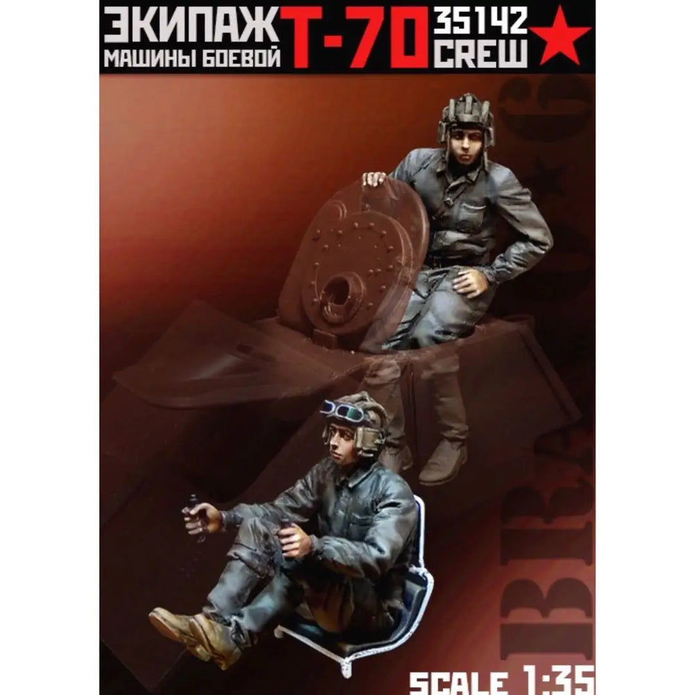 1/35 WWII Soviet Tank Crew at Hatch in Summer Uniforms, 5 Figures, Resin Model Figure Kit, Unassembled and Unpainted