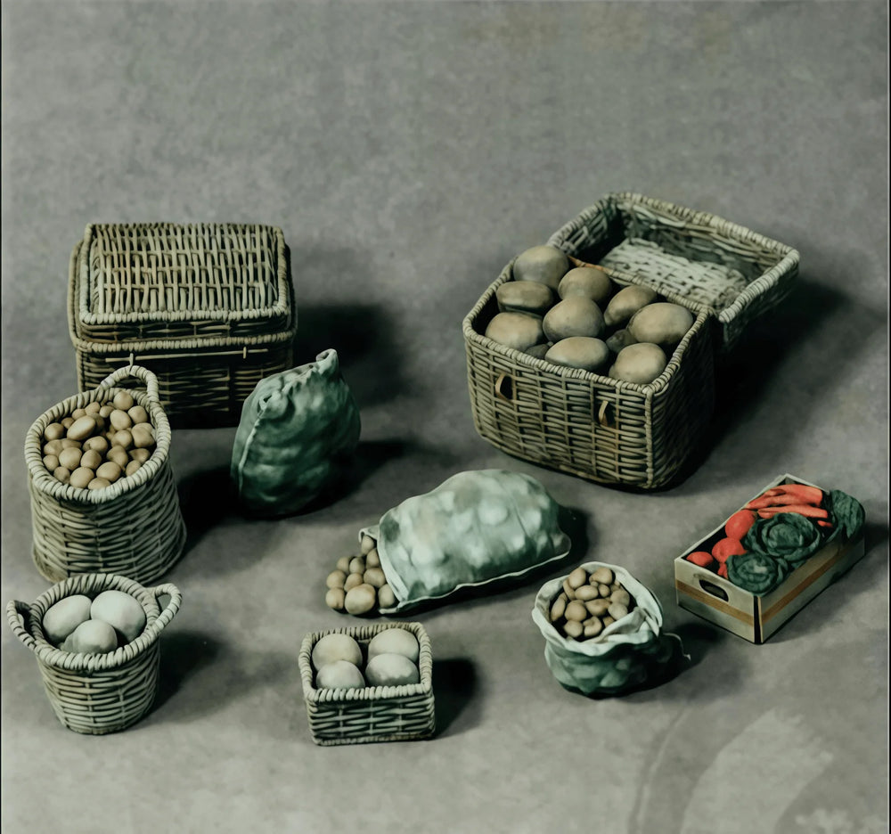 1/35 Military Supply Containers, Resin Model Diorama Kit, Military Theme, Unassembled and Unpainted