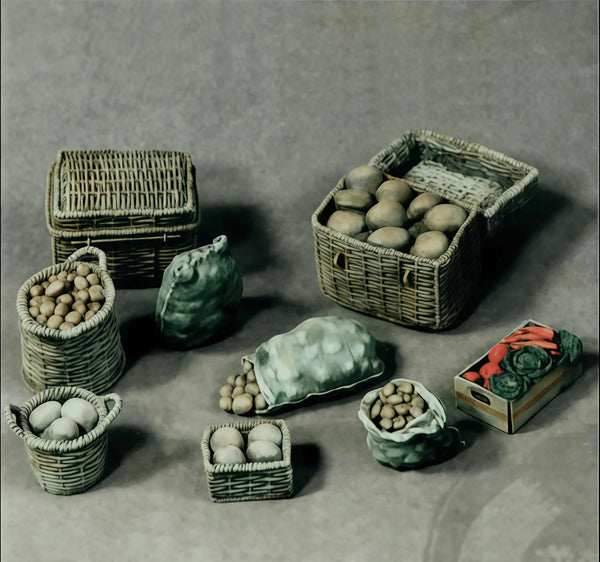 1/35 Military Supply Containers, Resin Model Diorama Kit, Military Theme, Unassembled and Unpainted