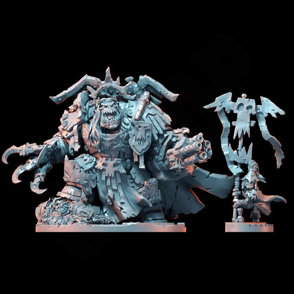 1/35 Orc Chieftain Warrior, Resin Model Figure Kit, Fantasy Theme, Unassembled and Unpainted