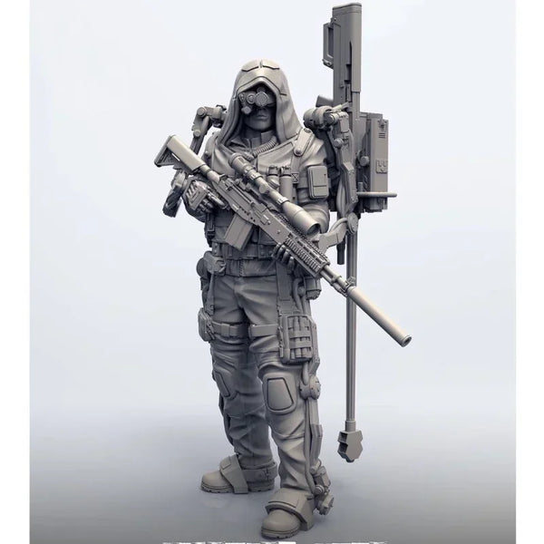 1/35 Tactical Soldier, Resin Model Figure Kit, Sci-Fi Theme, Unassembled and Unpainted