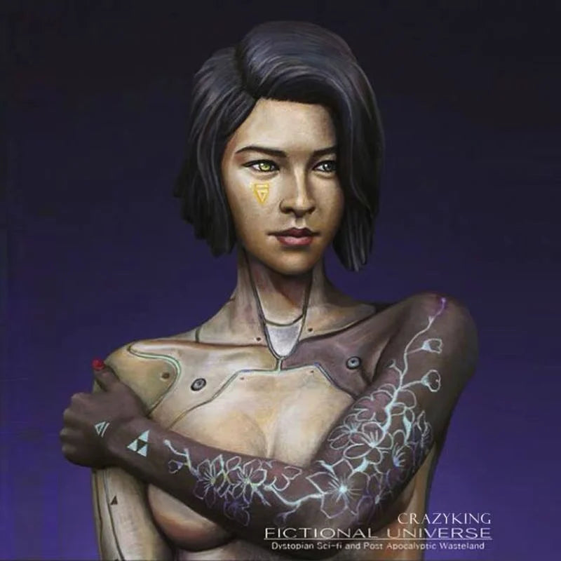 1/12 Female Assassin, Resin Model Figure Kit, Sci-Fi Theme, Unassembled and Unpainted