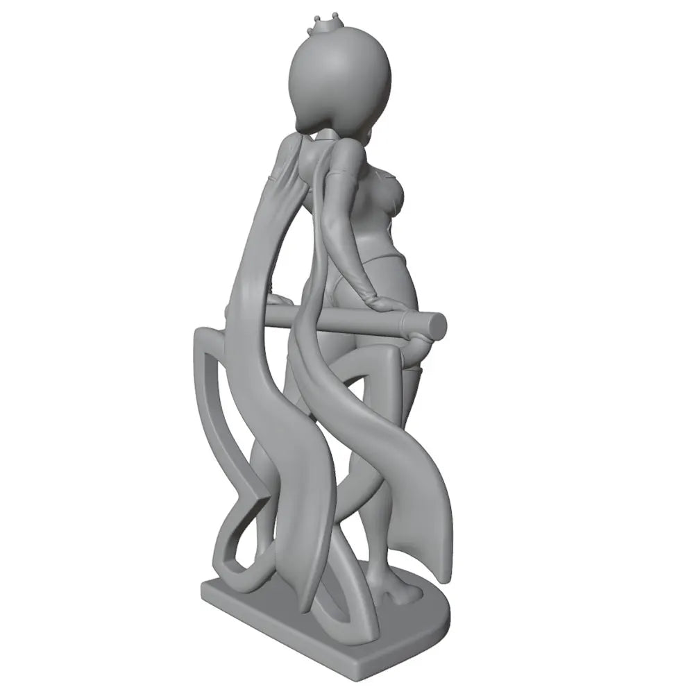 75mm Crowned Sorceress with Serpent Staff, Resin Model Figure Kit, Fantasy Theme, Unassembled and Unpainted