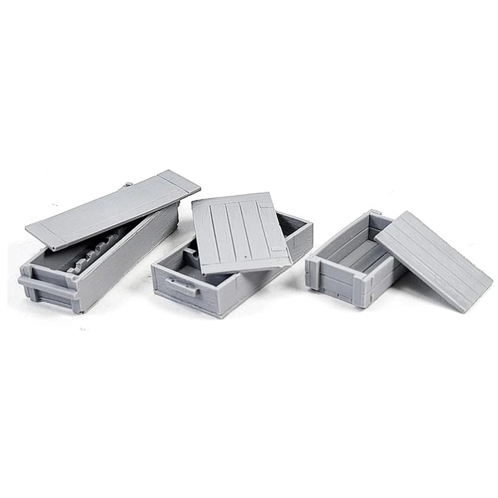 1/35 WWII Ammunition Crate Assortment, Resin Model Accessory Kit, Unpainted