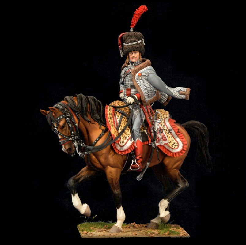 1/18 Napoleonic Elite Cavalry Officer, Resin Model Figure Kit, Unassembled and Unpainted