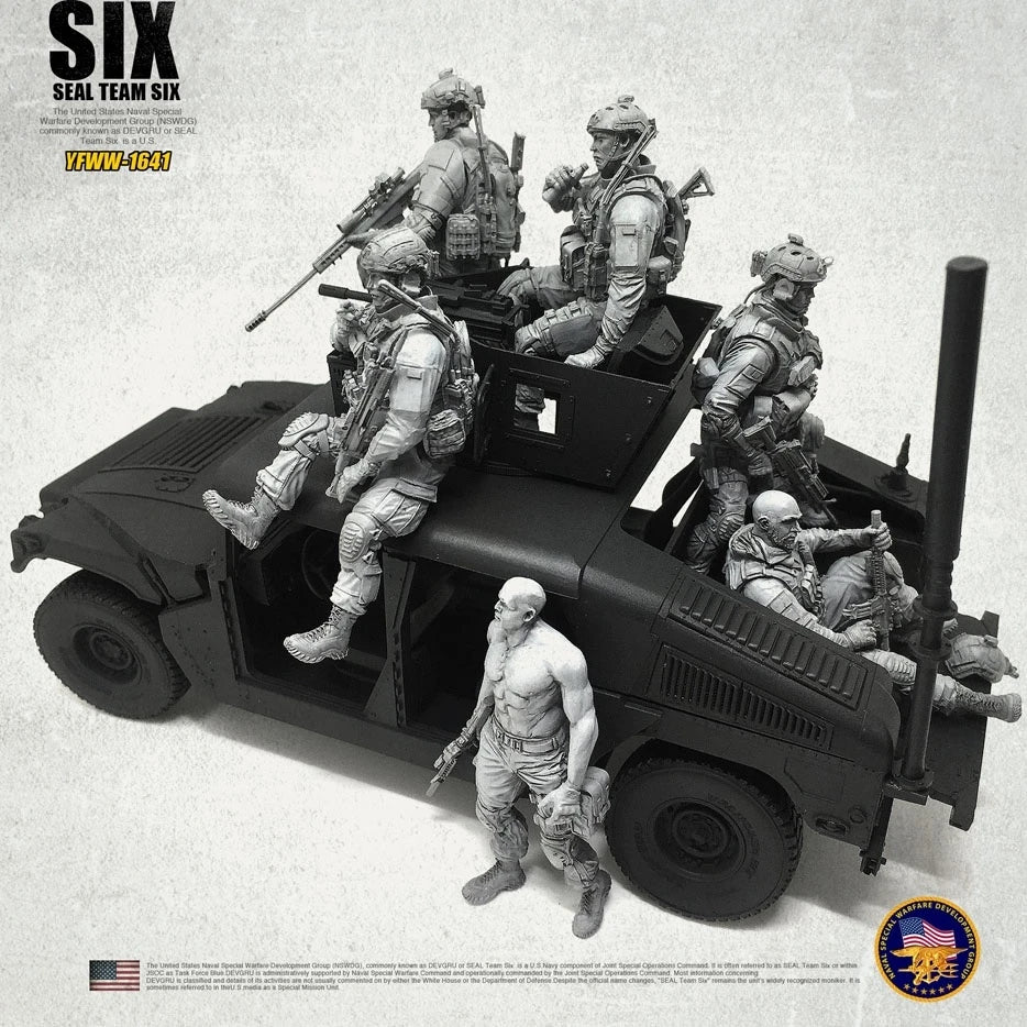 1/35 Modern SEAL Team Special Operations, 6 Figures, Resin Model Figure Kit, Unassembled and Unpainted