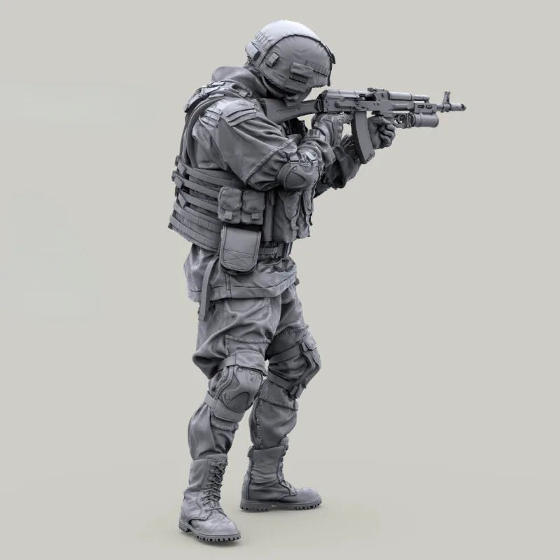 1/35 Modern Russian Soldier in Tactical Body Armor, Resin Model Figure Kit, Unassembled and Unpainted