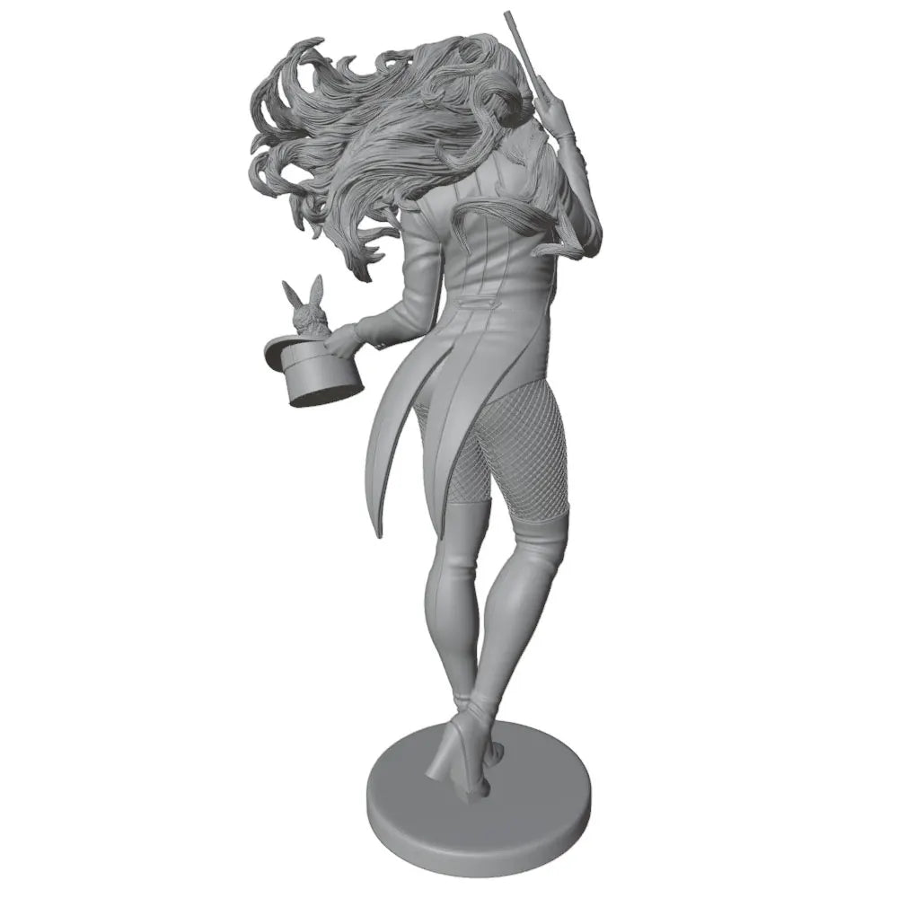 1/24 Magician Girl Pinup, Resin Model Figure Kit, Unassembled and Unpainted