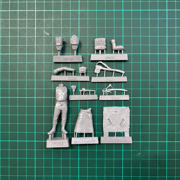 54mm Napoleonic Austrian Line Infantry, Resin Model Figure Kit, Unassembled and Unpainted