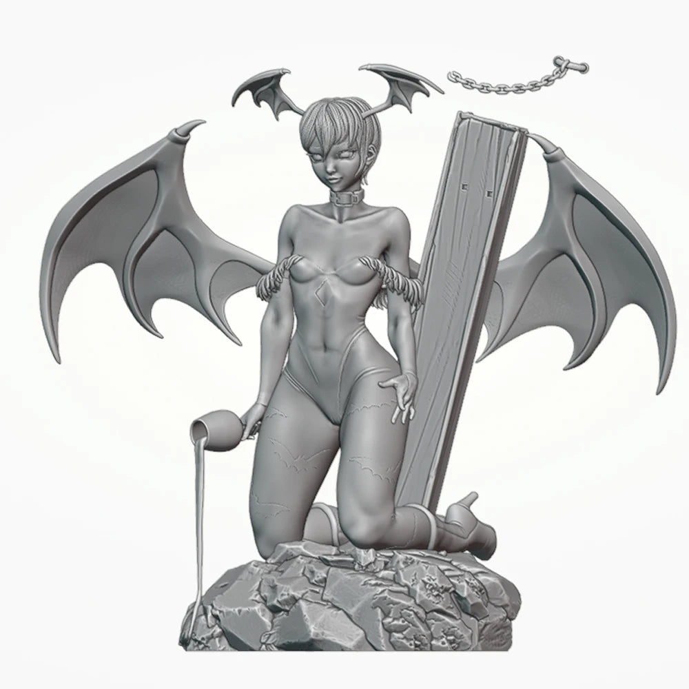 1/24 BelleLilith Demon Dragon, Resin Model Figure Kit, Fantasy Theme, Unassembled and Unpainted