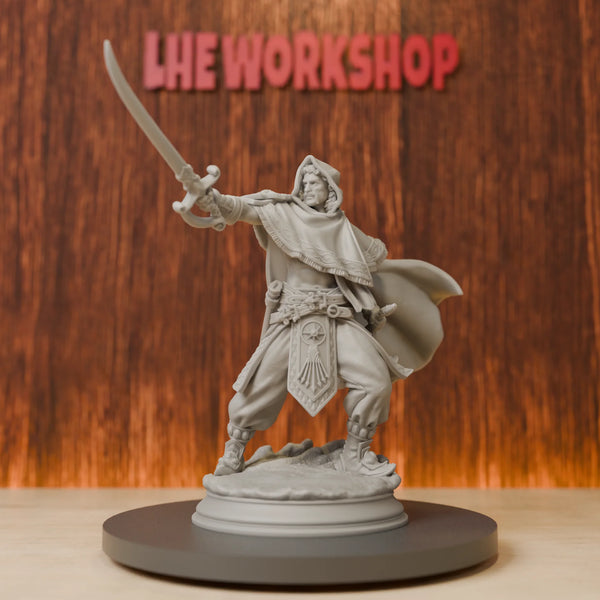 75mm Sword Warrior, Resin Model Figure Kit, Fantasy Theme, Unassembled and Unpainted