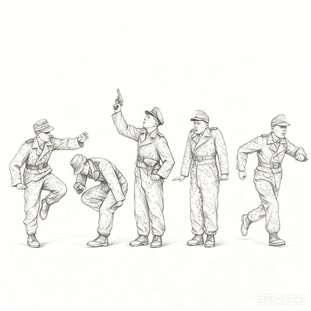 1/35 WWII French Soldiers, 6 Figures, Resin Model Figure Kit, Unassembled and Unpainted