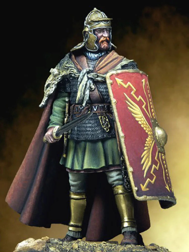 1/32 Medieval Warrior with Shield, Resin Model Figure Kit, Unassembled and Unpainted