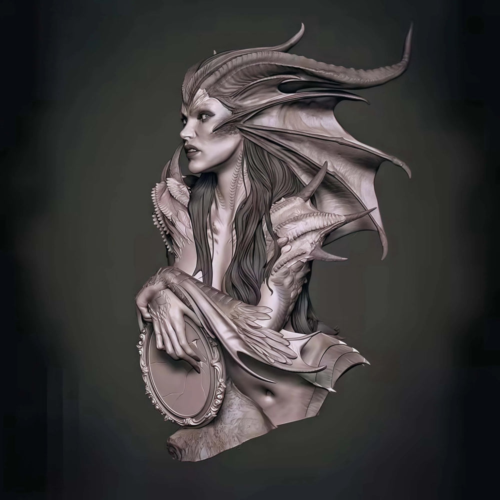 1/10 Norse Sea Witch, Resin Model Bust Kit, Fantasy Theme, Unassembled and Unpainted