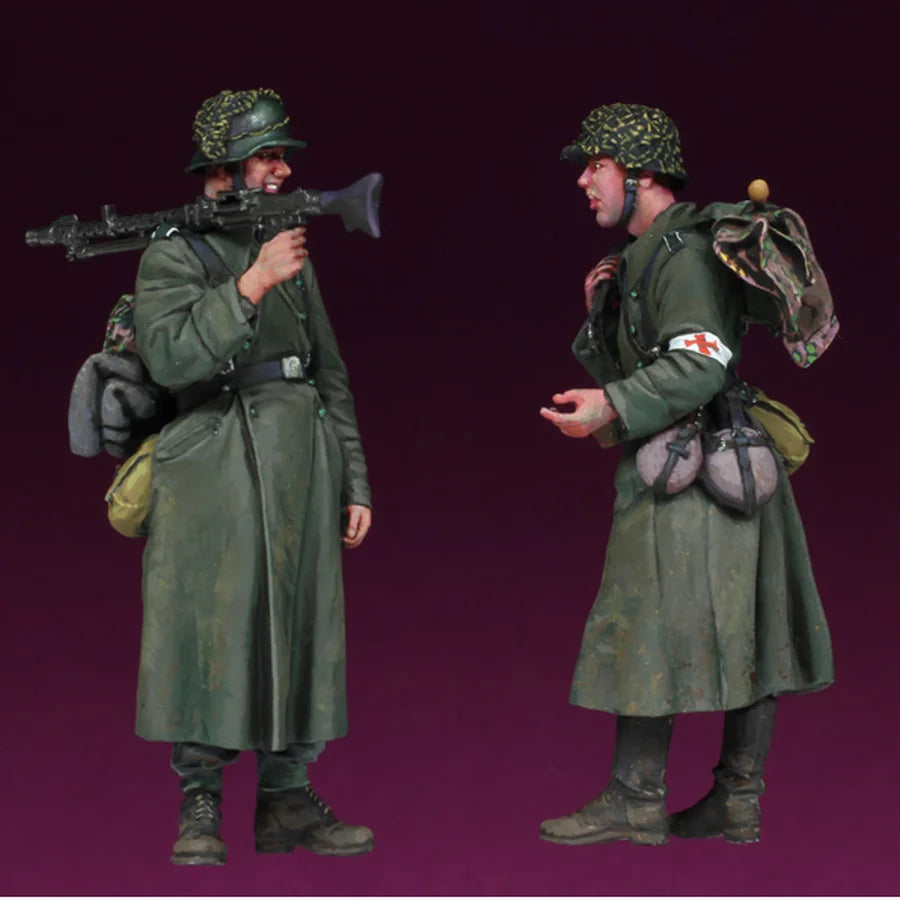 1/35 WWII Italian Alpine Infantry, 4 Figures, Resin Model Figure Kit, Unassembled and Unpainted