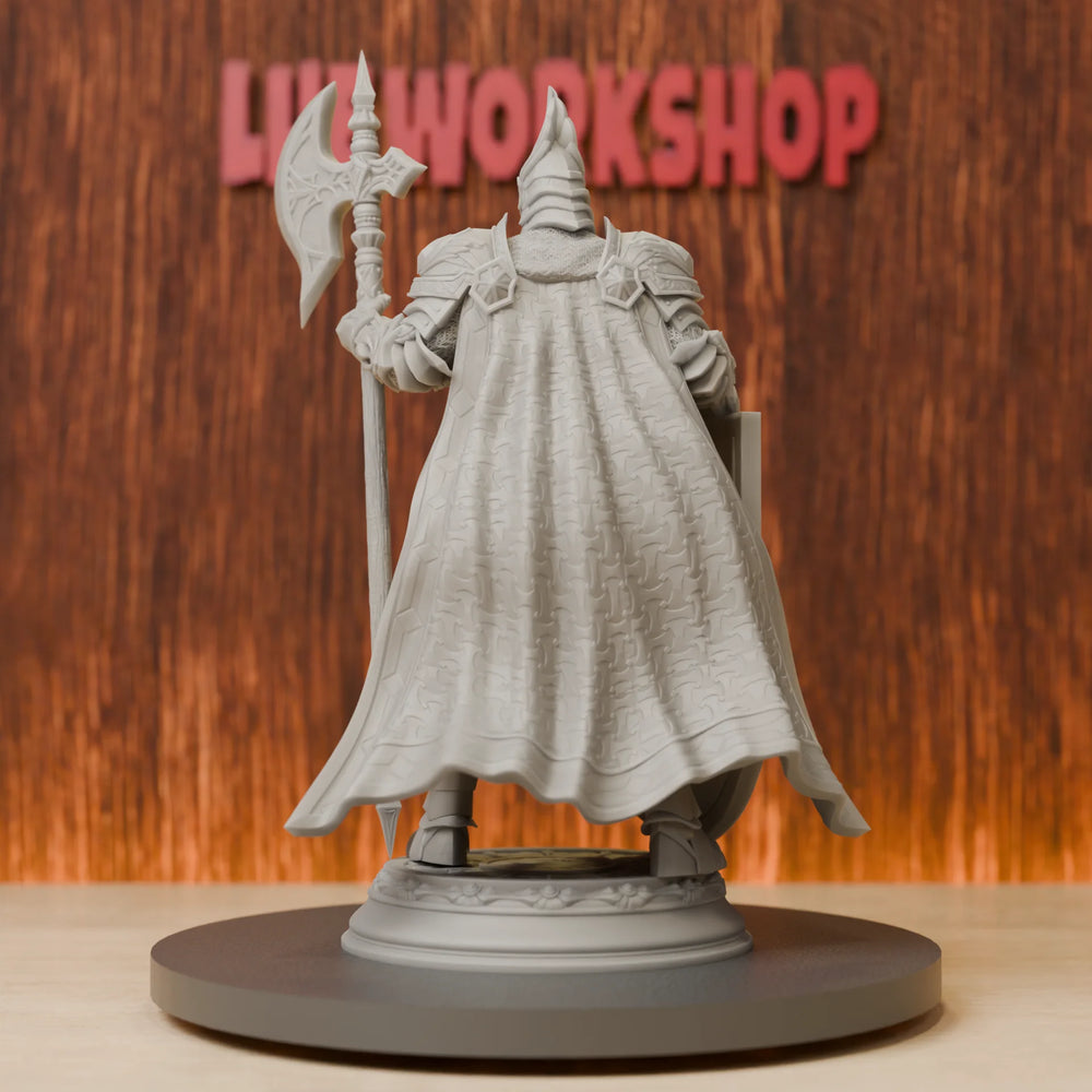 75mm Heavy Paladin Knight, Resin Model Figure Kit, Fantasy Theme, Unassembled and Unpainted