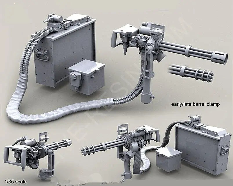 1/35 Modern M134D Minigun Gunner, Resin Model Figure Kit, Unassembled and Unpainted