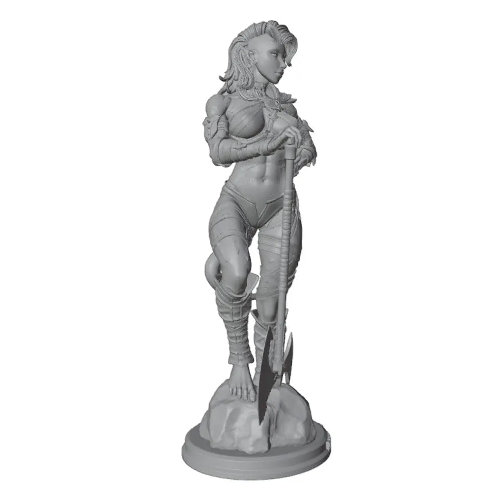 75mm Female Orc Warrior, Resin Model Figure Kit, Fantasy Theme, Unassembled and Unpainted