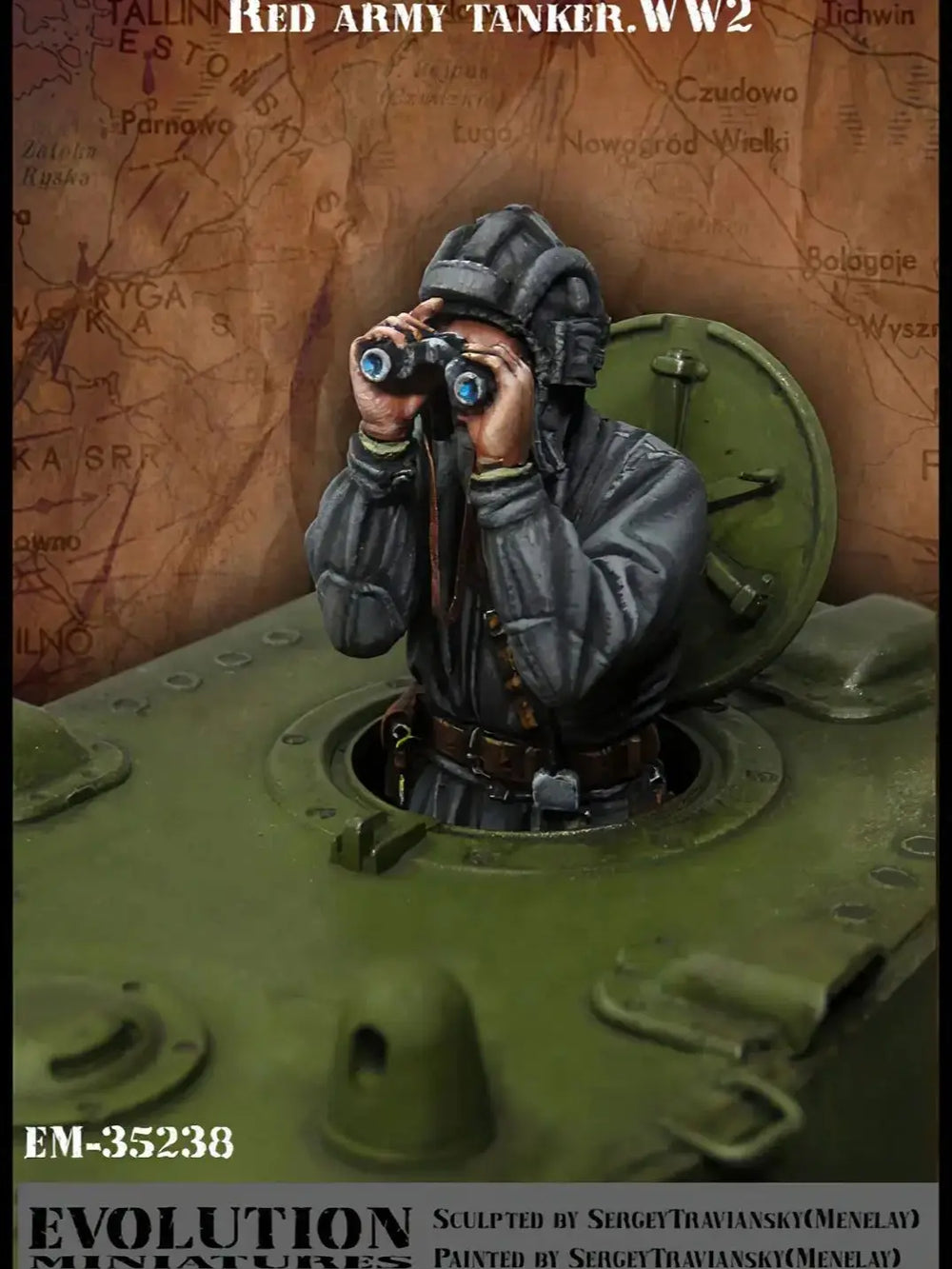 1/35 WWII Soviet Tank Observer, Resin Model Figure Kit, Unassembled and Unpainted