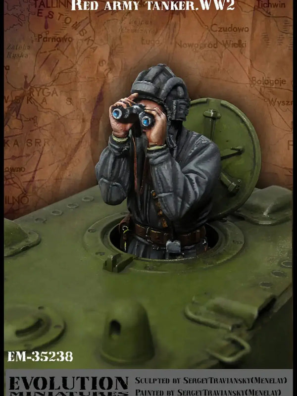 1/35 WWII Soviet Tank Observer, Resin Model Figure Kit, Unassembled and Unpainted