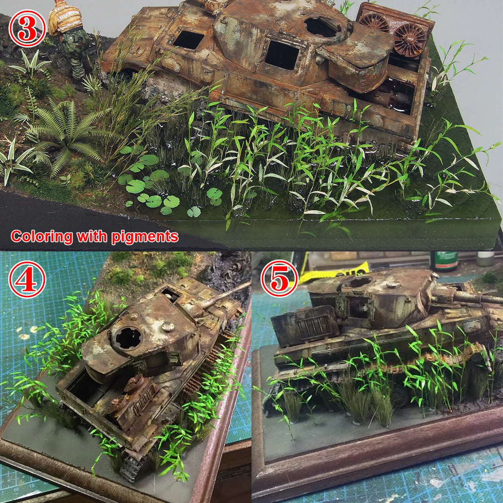 1/35 Pond Scenery Base, Resin Model Terrain Kit, Wildlife Theme, Unpainted