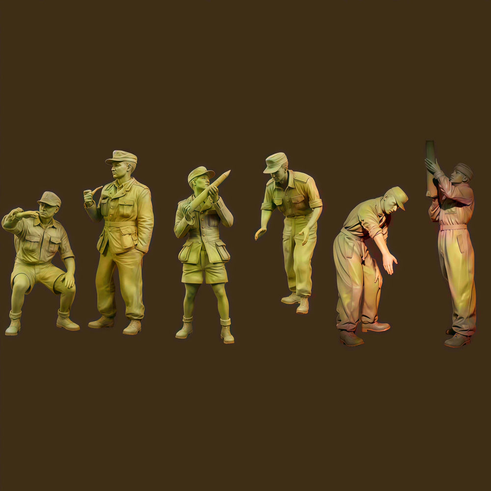 1/35 WWII British Colonial Infantry with Pith Helmets, 12 Figures, Resin Model Figure Kit, Unassembled and Unpainted