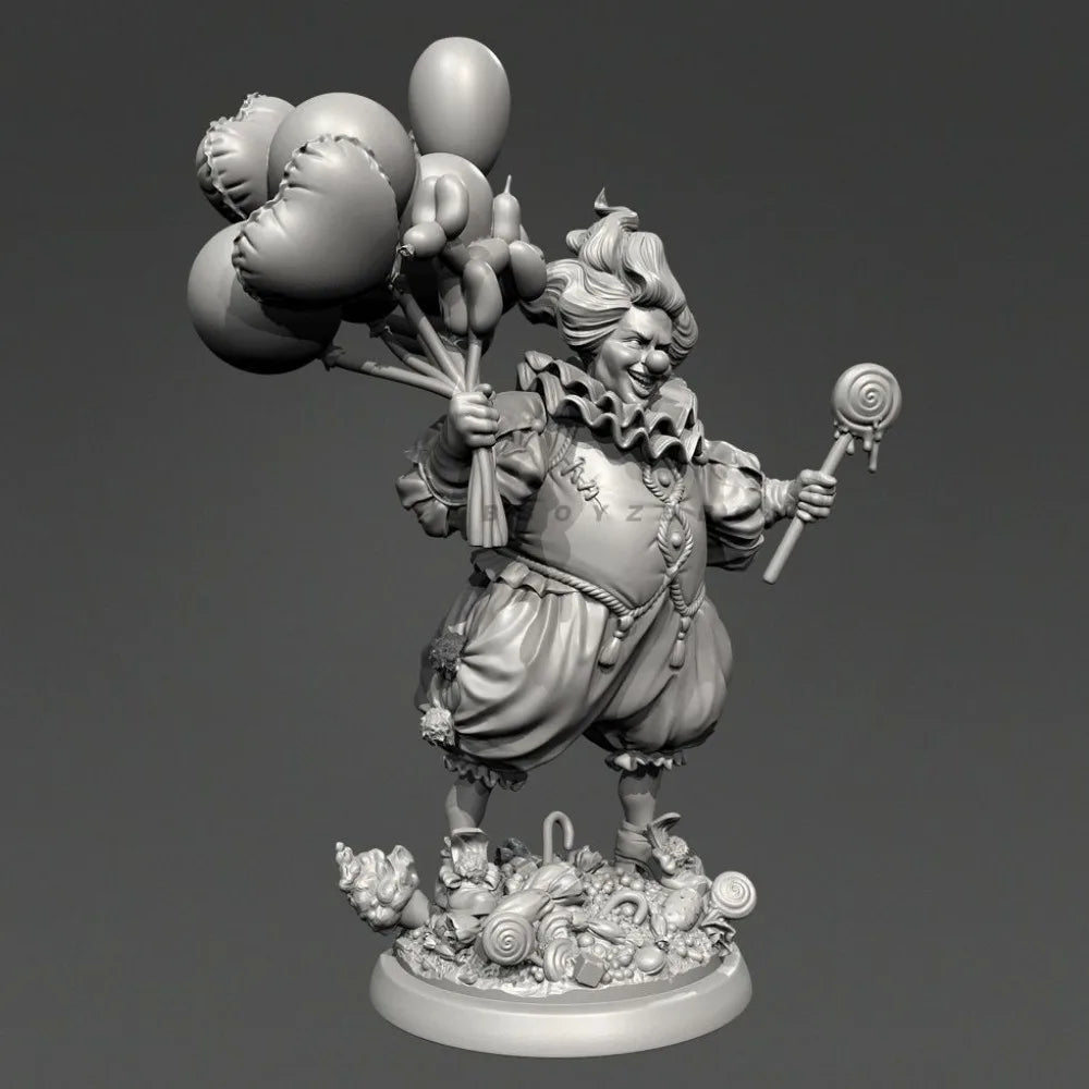 75mm Circus Clown Marionette, Resin Model Figure Kit, Anime Theme, Unassembled and Unpainted