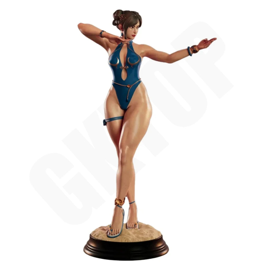 1/24 Chun-Li Fighting Stance, Resin Model Figure Kit, Anime Theme, Unassembled and Unpainted