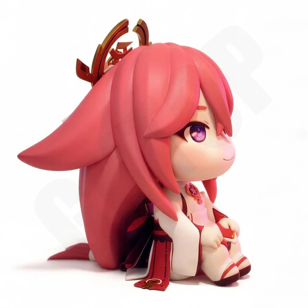 1/24 Kawaii Fox-Eared Girl, Resin Model Figure Kit, Anime Theme, Unassembled and Unpainted