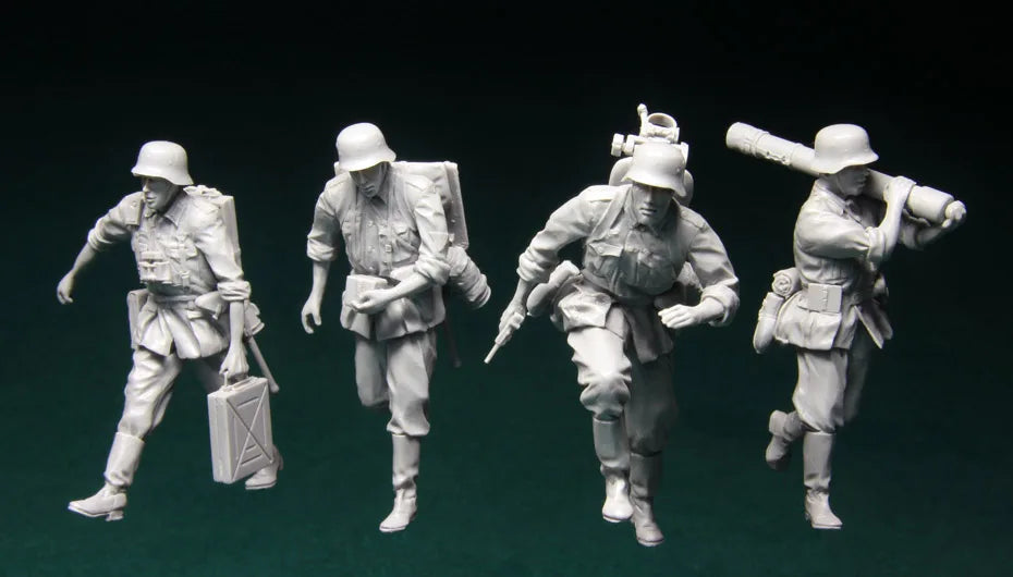 1/35 WWI Mortar Crew, 16 Figures, Resin Model Figure Kit, Unassembled and Unpainted