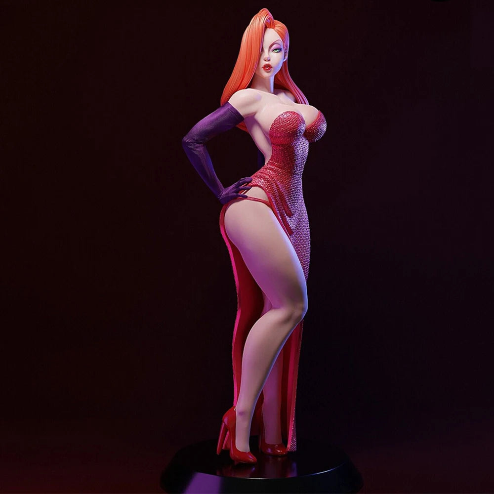 75mm Woman in Long Gown Hand on Hip, Resin Model Figure Kit, Unassembled and Unpainted
