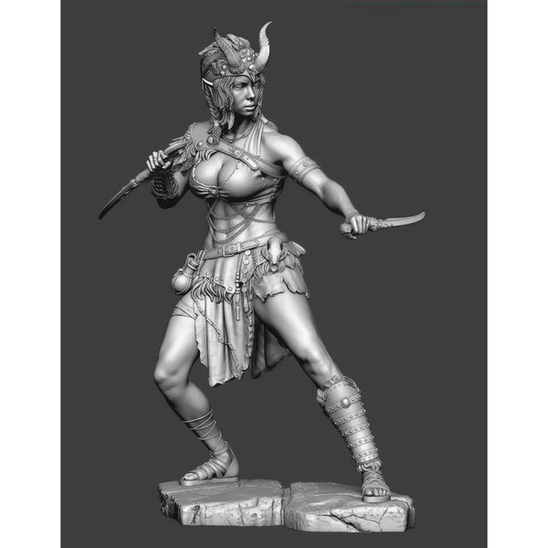 75mm Dark Elf Warrior, Resin Model Figure Kit, Fantasy Theme, Unassembled and Unpainted