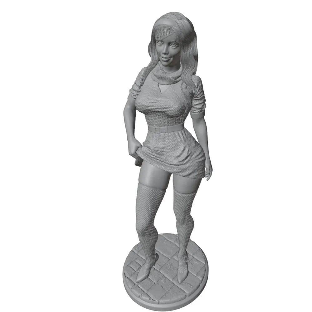 75mm Pinup Girl, Resin Model Figure Kit, Unassembled and Unpainted