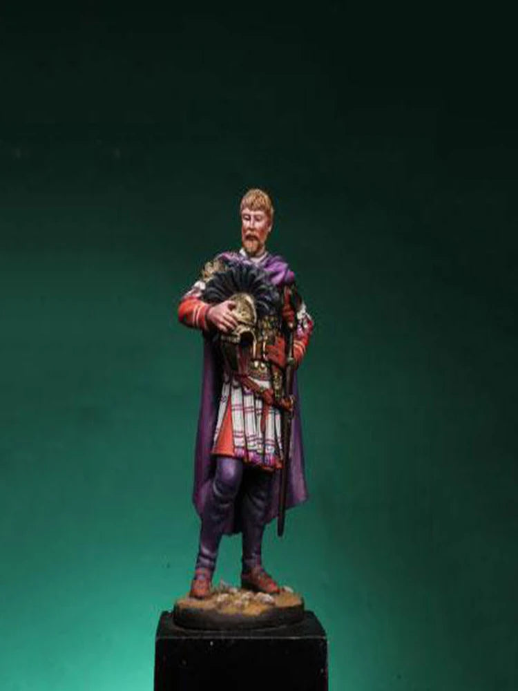 1/32 Medieval Fantasy Sorcerer in Crimson Robes, Resin Model Figure Kit, Unassembled and Unpainted
