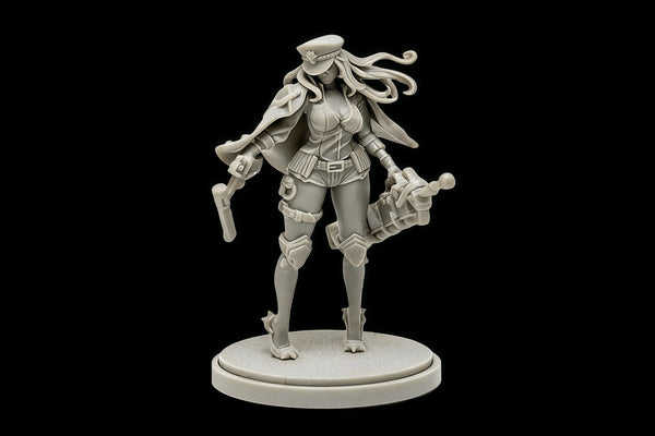 50mm Modern Female Detective Warrior, Resin Model Figure Kit, Unassembled and Unpainted